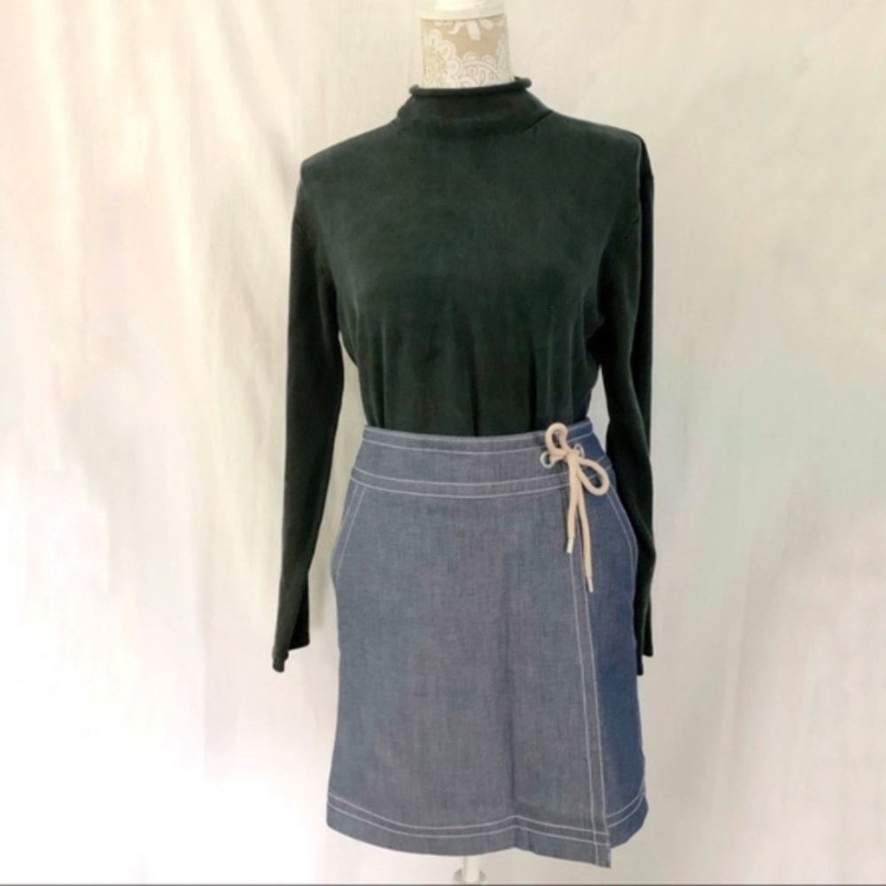 Dana Buchman // Black Long Sleeve Mock Neck Shirt size large aug1